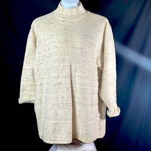 Liz Sport sweater, vintage 1980’s, cream in color, size Medium